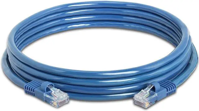 Alt view image 2 of 7 - Cmple - [2 PACK] 10 Feet Cat5e Ethernet Cable, Network Patch Cord, LAN Cable with RJ45 Connectors, Cat 5 Wire for Fast Internet, 1 Gigabit Router Cable - Blue