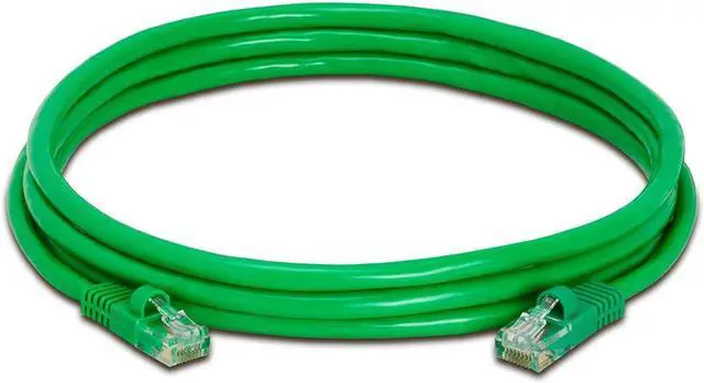 Alt view image 2 of 7 - Cmple - [5 PACK] 7 Feet Cat5e Cable, Ethernet Patch Cord, Green Cat5 Wire for Fast Internet, RJ45 Connectors, LAN Network Internet Cord, Modem Router Cable