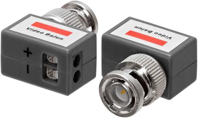 Main image of CMPLE CCTV Coax BNC Video & Power Balun Transceiver to CAT5 RIGHT ANGLE