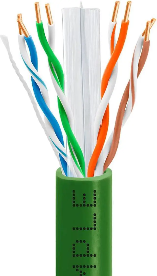 Alt view image 2 of 6 - Cmple - Cat6 Cable 1000ft Bulk Lan Ethernet Cat 6 Wire Network UTP 23AWG CMR Riser 10 Gbps 550 MHz Pull Box 1000 Feet, Blue
