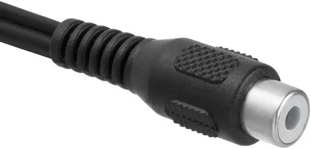 Alt view image 3 of 3 - Cmple - Y-Adapter (2 RCA Plugs to 1 RCA Jack)