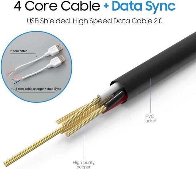 Alt view image 6 of 7 - Cmple - USB Extension Cable 3ft USB 2.0 Cable Male to Female Type A USB Extender for External Hard Drive, Web Cam, HDD, Printer - Black