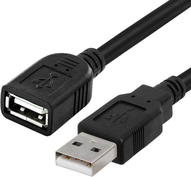 Alt view image 3 of 7 - Cmple - USB Extension Cable 3ft USB 2.0 Cable Male to Female Type A USB Extender for External Hard Drive, Web Cam, HDD, Printer - Black