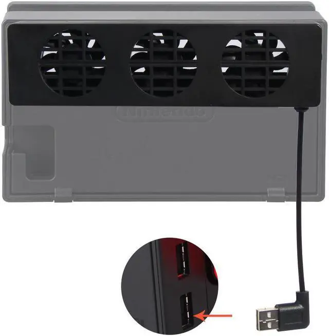 Alt view image 5 of 7 - OSTENT Three Fans Cooler Cooling Fan Dock for Nintendo Switch Console