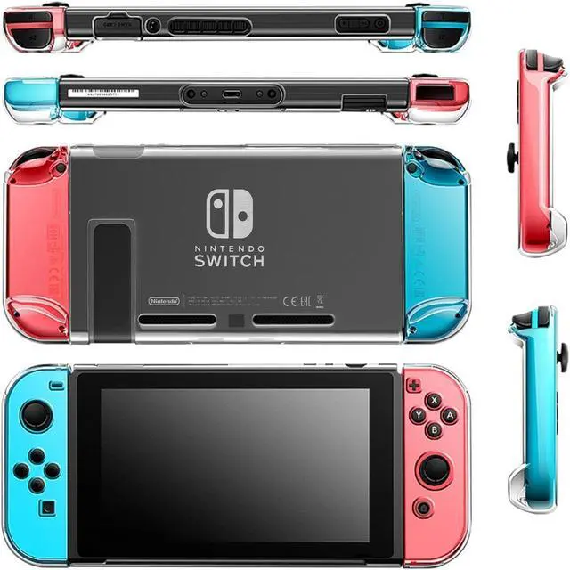 Alt view image 2 of 7 - Crystal Clear Protective Case Cover Storage Shell for Nintendo Switch Console