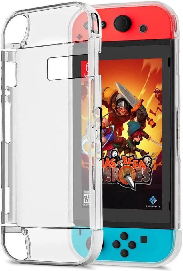 Alt view image 5 of 7 - Crystal Clear Protective Case Cover Storage Shell for Nintendo Switch Console