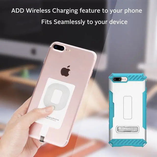 Alt view image 3 of 6 - QI WIRELESS CHARGER RECEIVER ADAPTER STICKER FOR APPLE iPHONE 6 6s 7 PLUS 5 5s