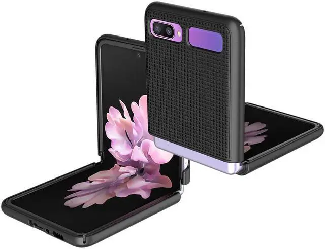 Alt view image 6 of 7 - Black Case Cover and Belt Clip Holster Combo for Samsung Galaxy Z Flip 5G Phone