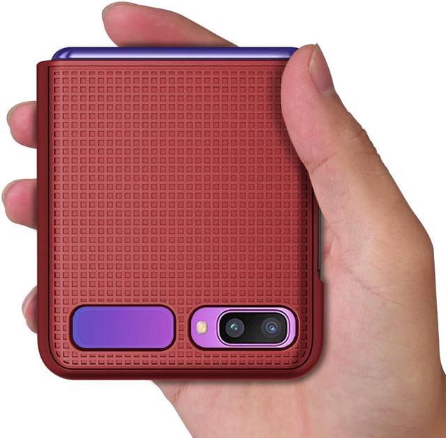 Luxury Protective Galaxy Z Flip Case /F7000/F7070 (Color: Red)