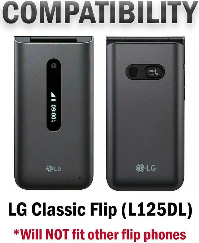 Alt view image 7 of 7 - Purple Grid Case Cover Slim Hard Shell for LG Classic Flip Phone (L125DL)