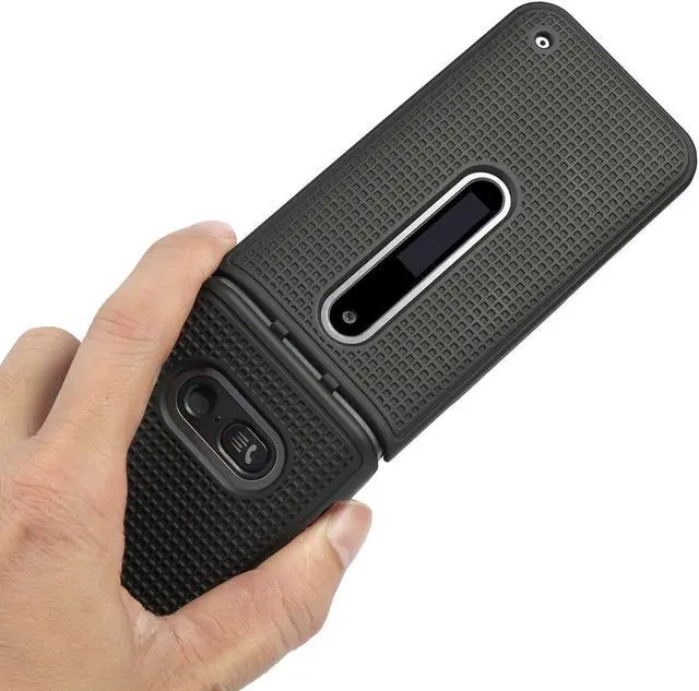 Alt view image 5 of 7 - Black Hard Case Cover and Belt Clip Holster for LG Classic Flip Phone (L125DL)