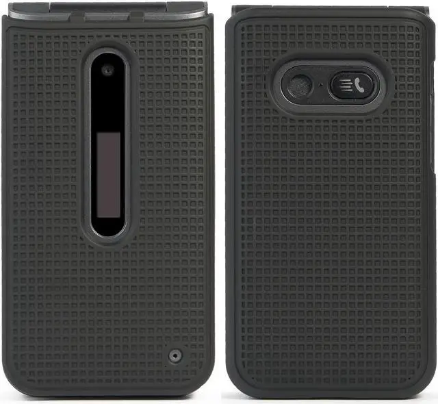 Alt view image 4 of 7 - Black Hard Case Cover and Belt Clip Holster for LG Classic Flip Phone (L125DL)