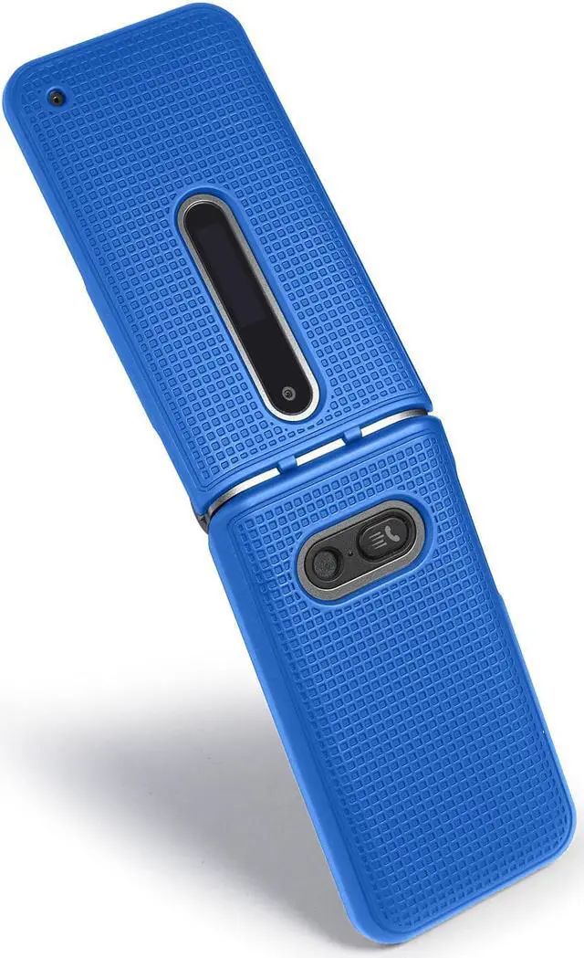 Alt view image 6 of 7 - Cobalt Blue Hard Case Cover and Belt Clip for LG Wine 2 LTE Flip Phone (LM-Y120)