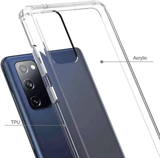 Alt view image 2 of 6 - AquaFlex Transparent Anti-Shock Clear Case Slim Cover for Galaxy S20 FE 5G 2020
