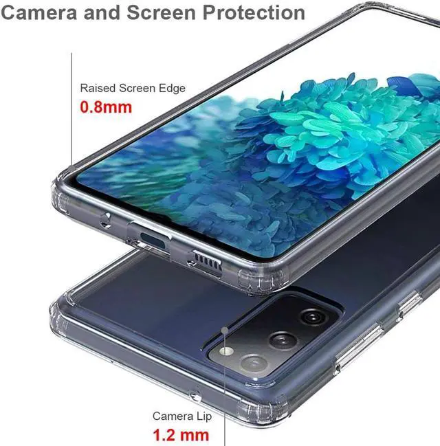 Alt view image 3 of 6 - AquaFlex Transparent Anti-Shock Clear Case Slim Cover for Galaxy S20 FE 5G 2020