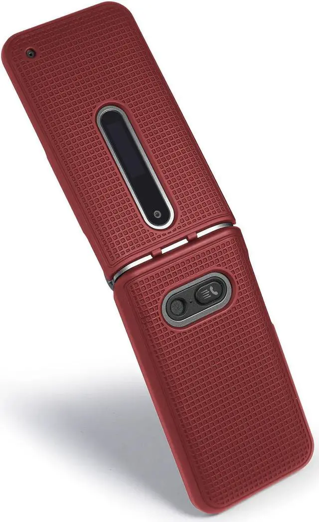 Alt view image 6 of 7 - Red Hard Case Cover and Belt Clip Holster for LG Classic Flip Phone (L125DL)