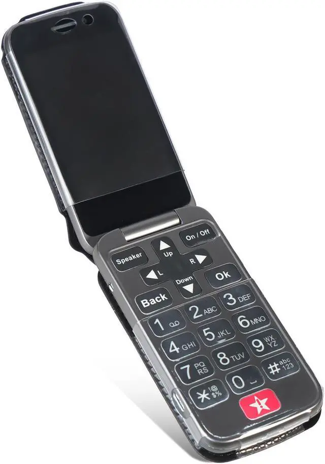 Alt view image 8 of 9 - case for jitterbug flip2, nakedcellphone [black vegan leather] form-fit cover with [built-in screen protection] and [metal belt clip] for jitterbug flip 2 phone (aka lively flip) (4053sj7)