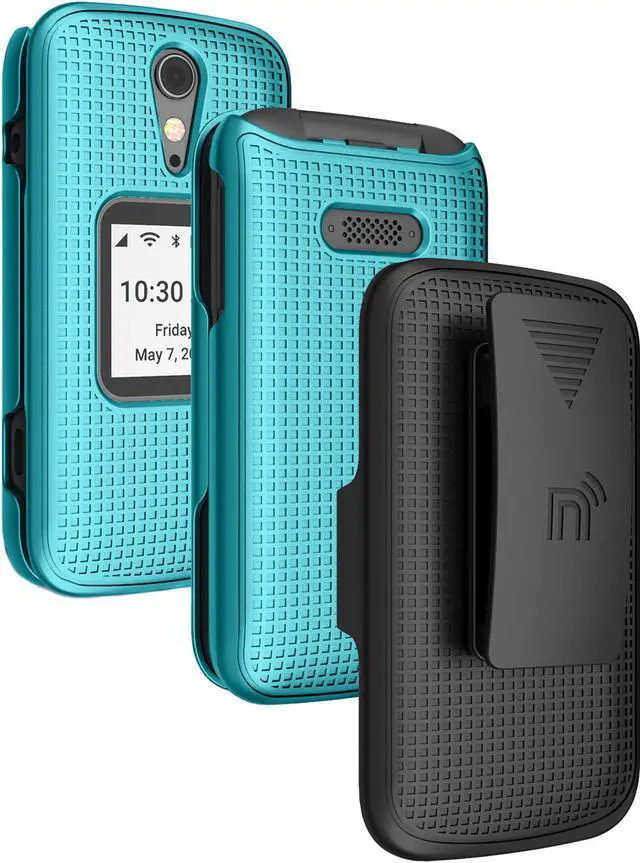 Teal Mint Case Cover and Belt Clip Holster for Lively Jitterbug Flip 2 Phone  - Newegg.com