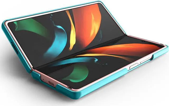 Alt view image 3 of 7 - Teal Mint Protector Case Slim Hard Shell Cover for Samsung Galaxy Z Fold 2 5G
