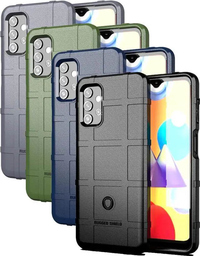 Alt view image 4 of 4 - Gray Tactical Rugged Shield Case Flexible Matte Cover for Samsung Galaxy A32 5G