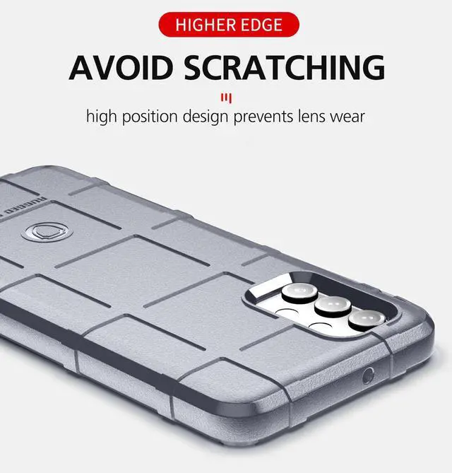 Alt view image 2 of 4 - Gray Tactical Rugged Shield Case Flexible Matte Cover for Samsung Galaxy A32 5G