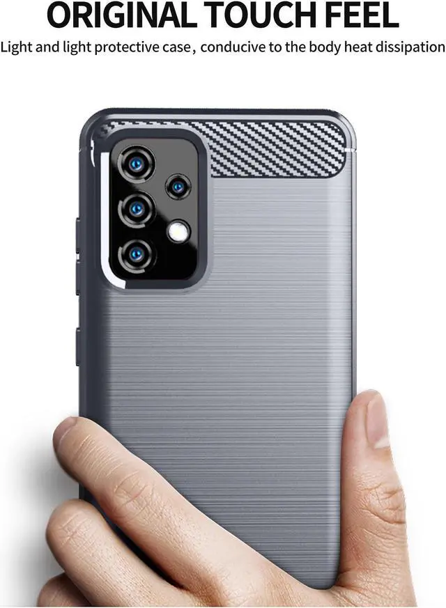 Penutup Samsung Galaxy A52 dengan desain karbon fiber