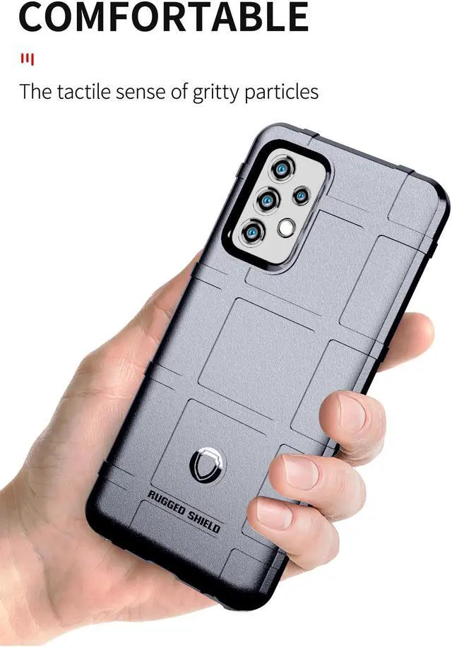 Alt view image 4 of 7 - Gray Tactical Rugged Shield Case Flexible Matte Cover for Samsung Galaxy A52 5G