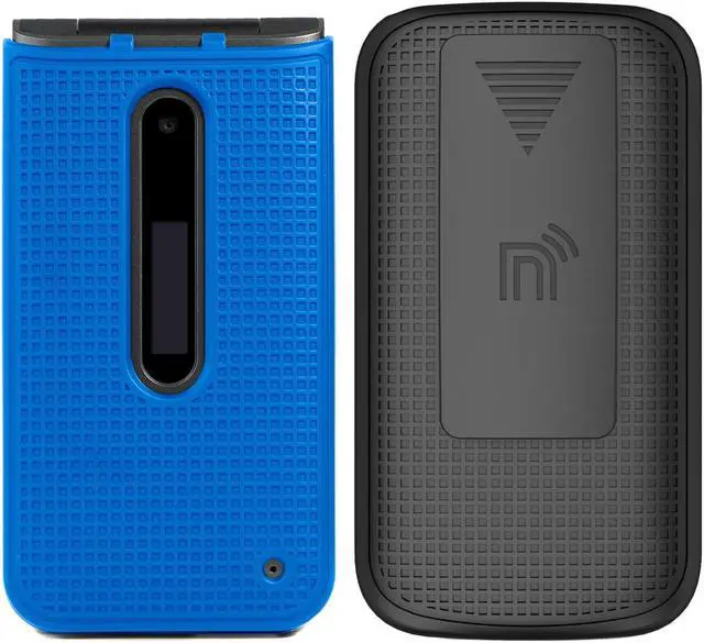 Alt view image 2 of 7 - Cobalt Blue Hard Case Cover and Belt Clip for LG Wine 2 LTE Flip Phone (LM-Y120)