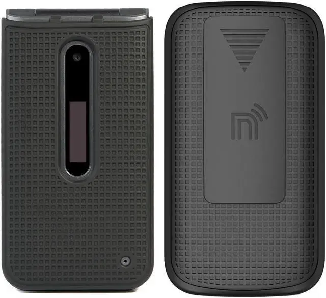 Alt view image 2 of 7 - Black Hard Case Cover and Belt Clip Holster for LG Classic Flip Phone (L125DL)