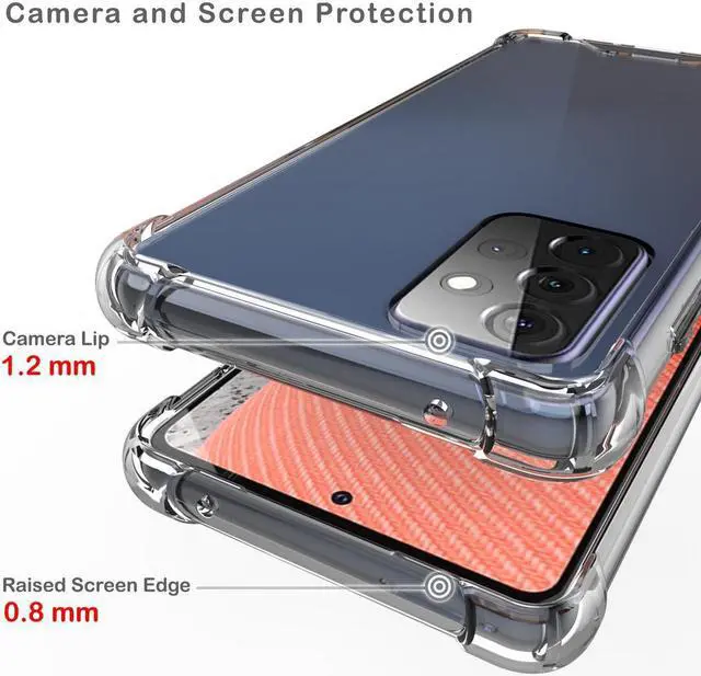 Alt view image 4 of 5 - AquaFlex Transparent Anti-Shock Clear Case Slim Cover for Samsung Galaxy A72 5G