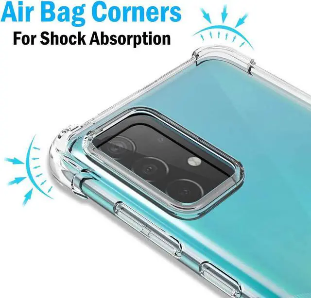 Alt view image 2 of 7 - Clear Transparent Anti-Shock Case Slim Cover for Samsung Galaxy A52 5G Phone