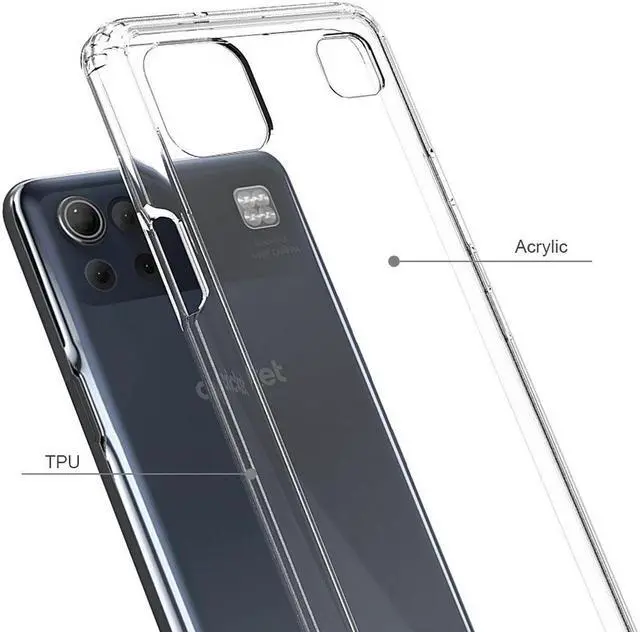 Alt view image 2 of 5 - AquaFlex Transparent Anti-Shock Clear Case Slim Cover for LG K92 5G Phone