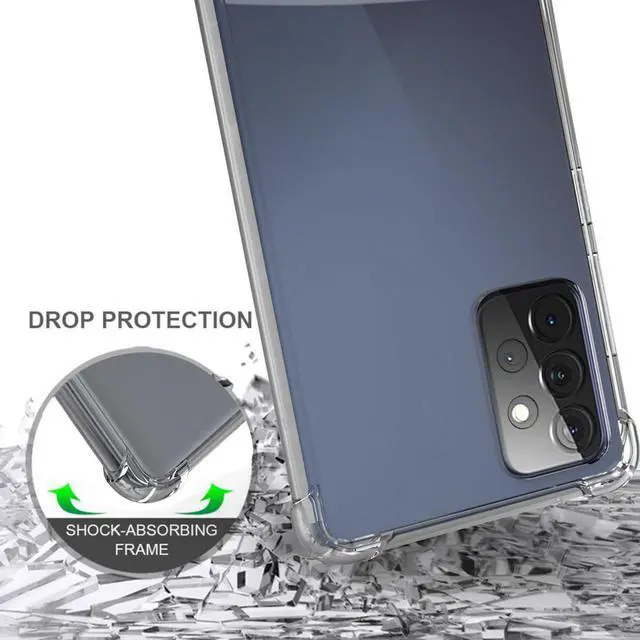 Alt view image 3 of 5 - AquaFlex Transparent Anti-Shock Clear Case Slim Cover for Samsung Galaxy A72 5G
