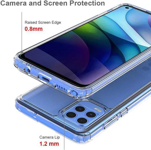 Alt view image 4 of 6 - AquaFlex Transparent Anti-Shock Clear Case Slim Cover for Moto G Stylus 5G 2021