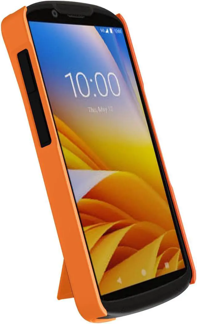 Alt view image 5 of 5 - Bright Orange Slim Hard Shell Case Cover Stand for Zebra TC53 TC58 Scanner
