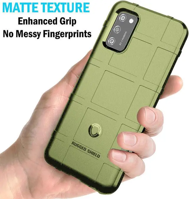 Alt view image 4 of 7 - Olive OD Green Tactical Rugged Shield Case Matte Cover for Samsung Galaxy A02s