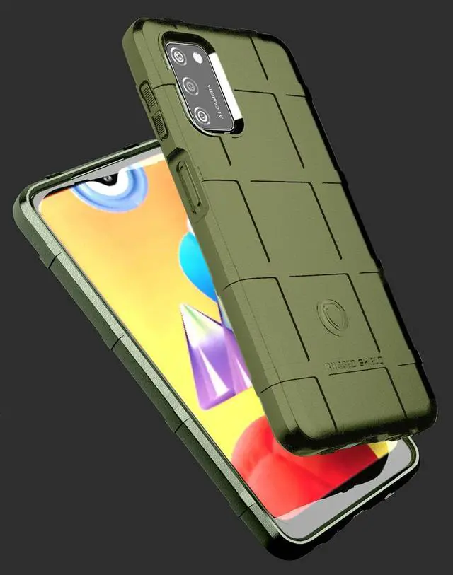 Alt view image 6 of 7 - Olive OD Green Tactical Rugged Shield Case Matte Cover for Samsung Galaxy A02s