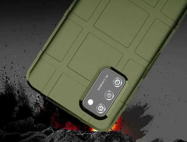 Alt view image 7 of 7 - Olive OD Green Tactical Rugged Shield Case Matte Cover for Samsung Galaxy A02s