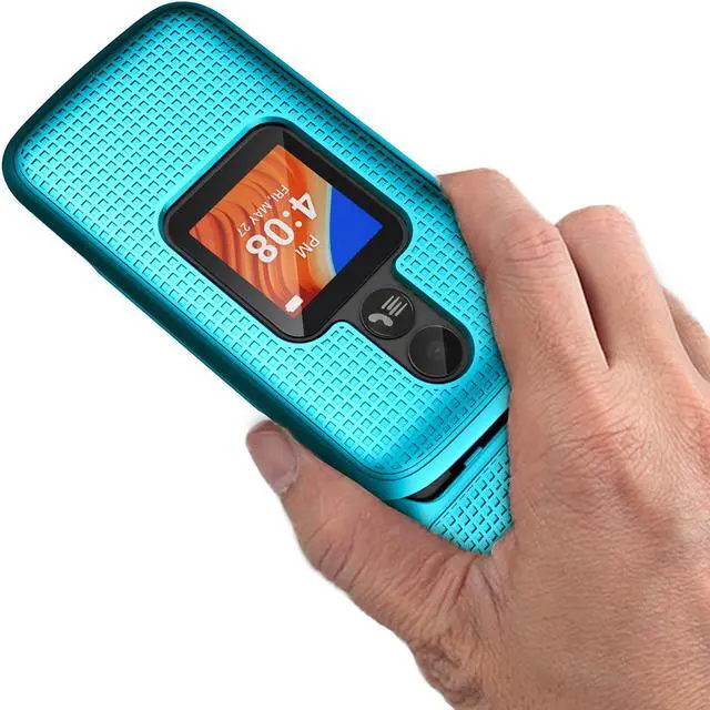 Alt view image 4 of 7 - Teal Mint Case Cover and Belt Clip Holster for Alcatel TCL Flip 2 Phone T408DL