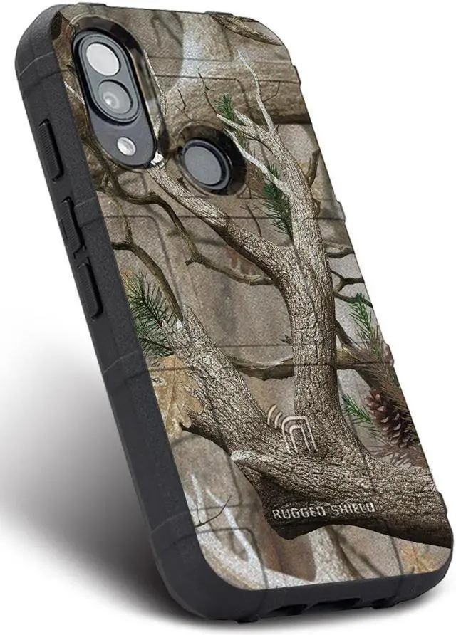 Alt view image 6 of 6 - Outdoor Camo Tree Real Woods Rugged Shield Case Cover for CAT S62 PRO Phone