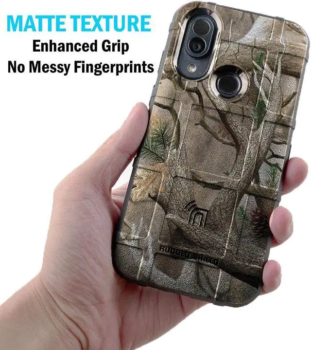 Alt view image 3 of 6 - Outdoor Camo Tree Real Woods Rugged Shield Case Cover for CAT S62 PRO Phone