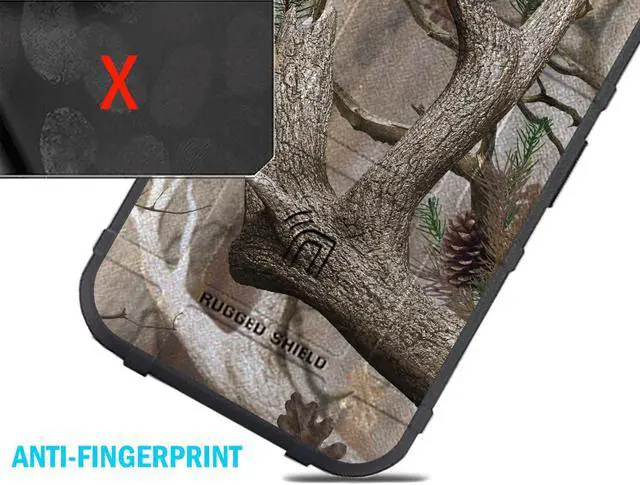 Alt view image 5 of 6 - Outdoor Camo Tree Real Woods Rugged Shield Case Cover for CAT S62 PRO Phone