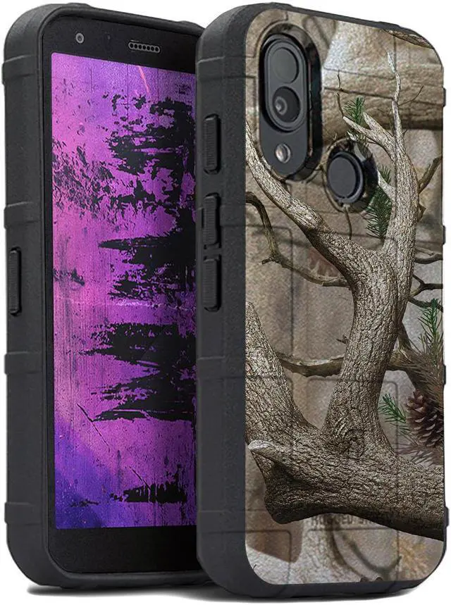 Main image of Outdoor Camo Tree Real Woods Rugged Shield Case Cover for CAT S62 PRO Phone