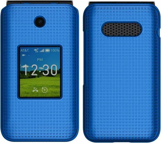 Alt view image 2 of 7 - Cobalt Blue Textured Hard Case Phone Cover for AT&T Cingular Flex 2 (Debut Flex)