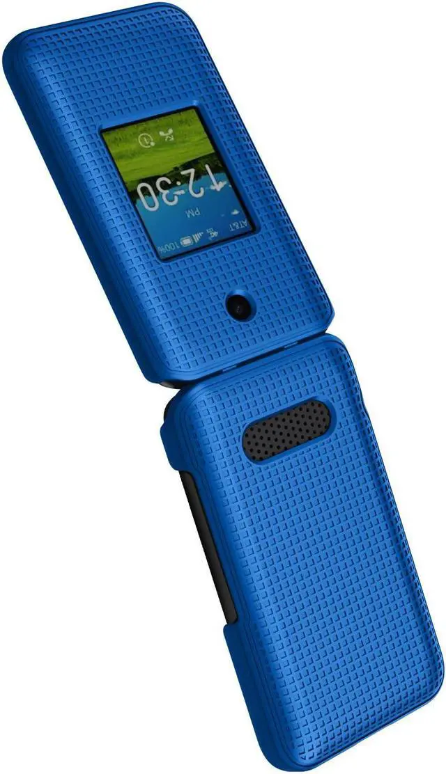 Alt view image 5 of 7 - Cobalt Blue Textured Hard Case Phone Cover for AT&T Cingular Flex 2 (Debut Flex)