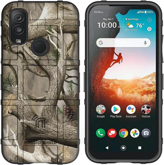 Alt view image 2 of 7 - Outdoor Camo Tree Real Woods Rugged Shield Case Cover for Kyocera DuraSport 5G