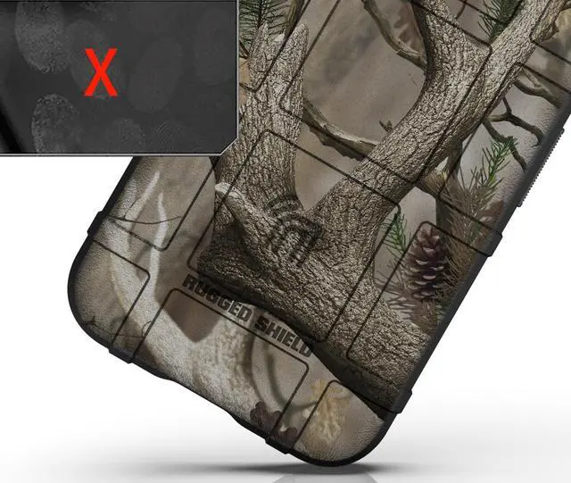 Alt view image 6 of 7 - Outdoor Camo Tree Real Woods Rugged Shield Case Cover for Kyocera DuraSport 5G