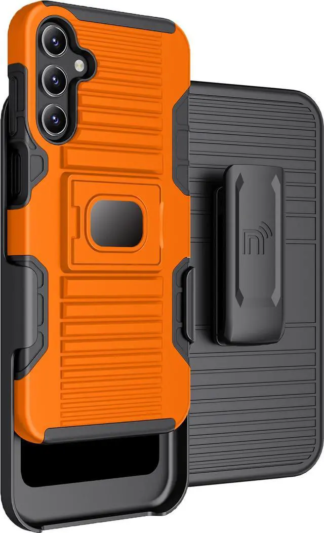 Main image of Rugged Case with Stand Belt Clip Holster Combo Samsung Galaxy A15 5G - Orange