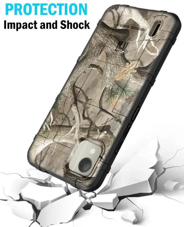 Alt view image 4 of 7 - Special Ops Tactical Rugged Shield Case for Nokia C110 Phone - Outdoor Camo