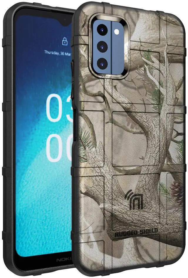Alt view image 3 of 7 - Special Ops Rugged Case and Belt Clip Holster for Nokia C300 Phone - Camo Tree